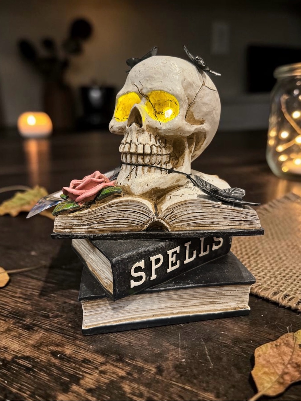 Christian Lacroix Halloween Skull Gothic LED Light up Spell Books